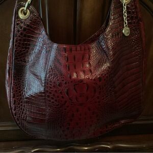 BRAHMIN CARMELA LEATHER HOBO BAG